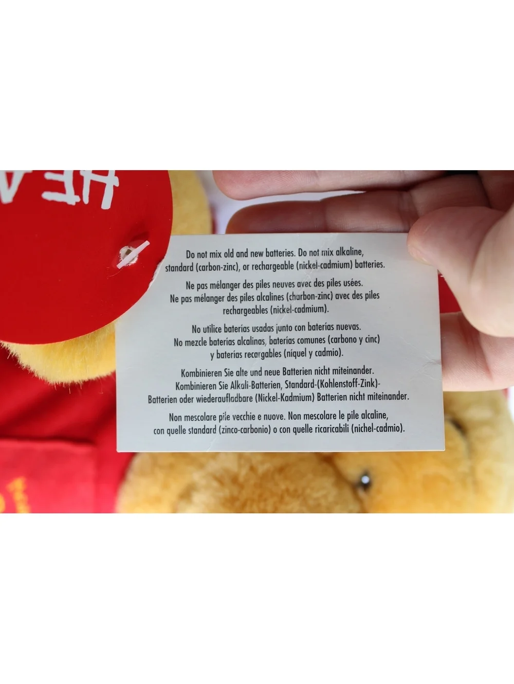 New Vintage Walt Disney Winnie the Pooh Valentine Day Plush Heart Beat Pooh 11